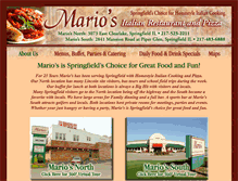 Tablet Screenshot of eatatmarios.com